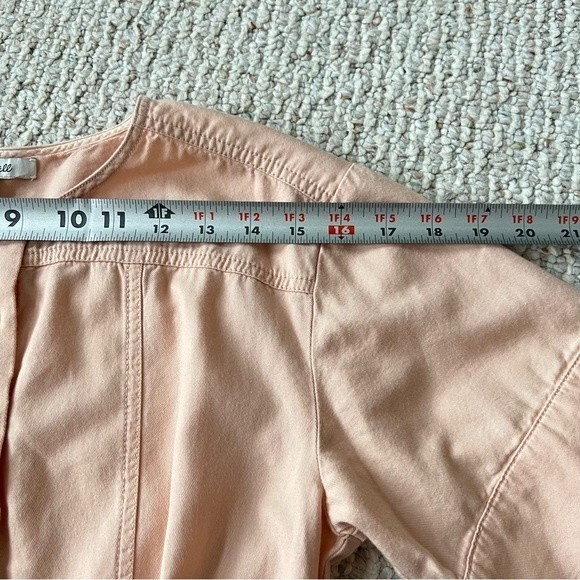 Madewell Top-Stitched Coverall Jumpsuit in Bashful Blush Pink - Picture 12 of 13